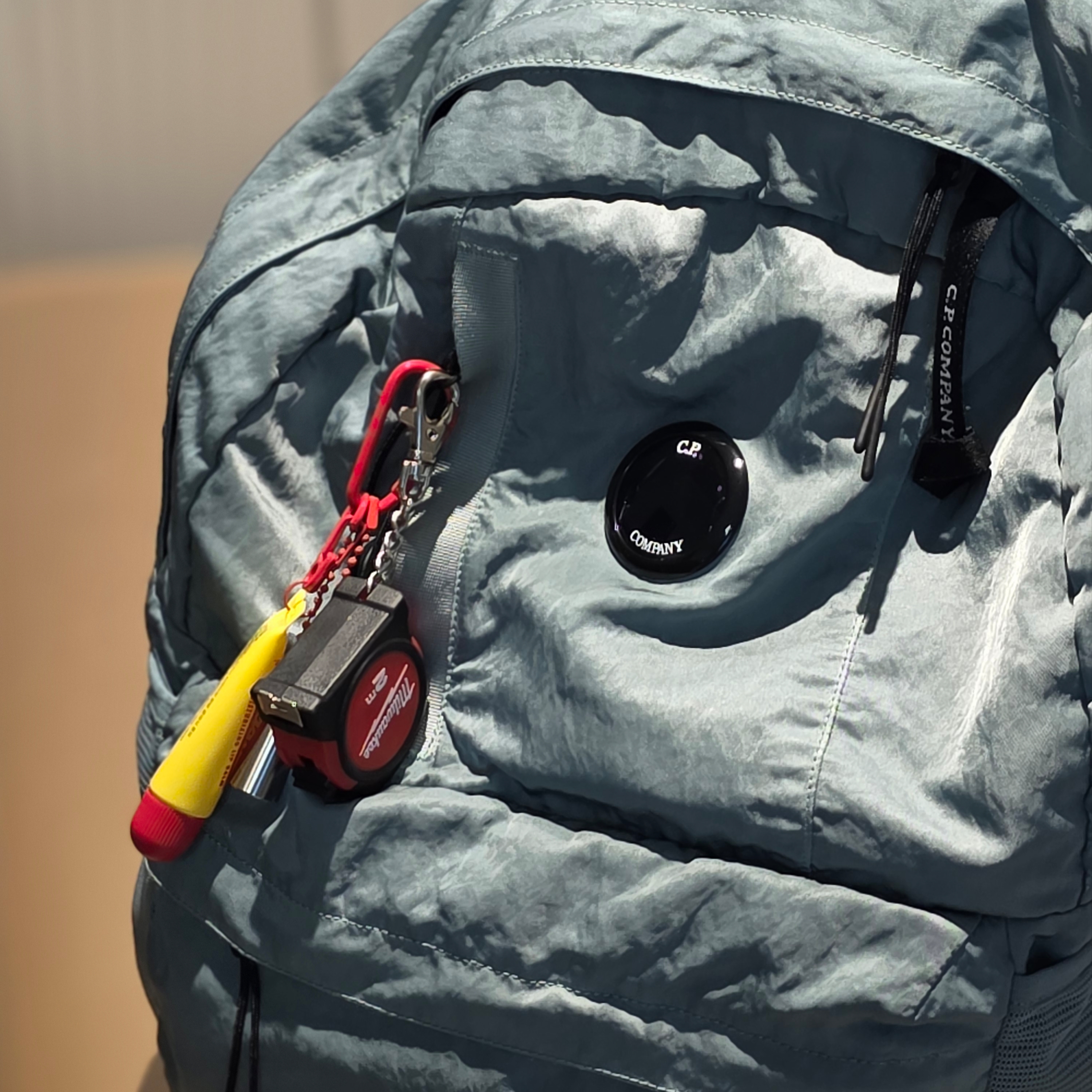 C.P. Company Backpack Silver Blue - 26SS 착용 스타일