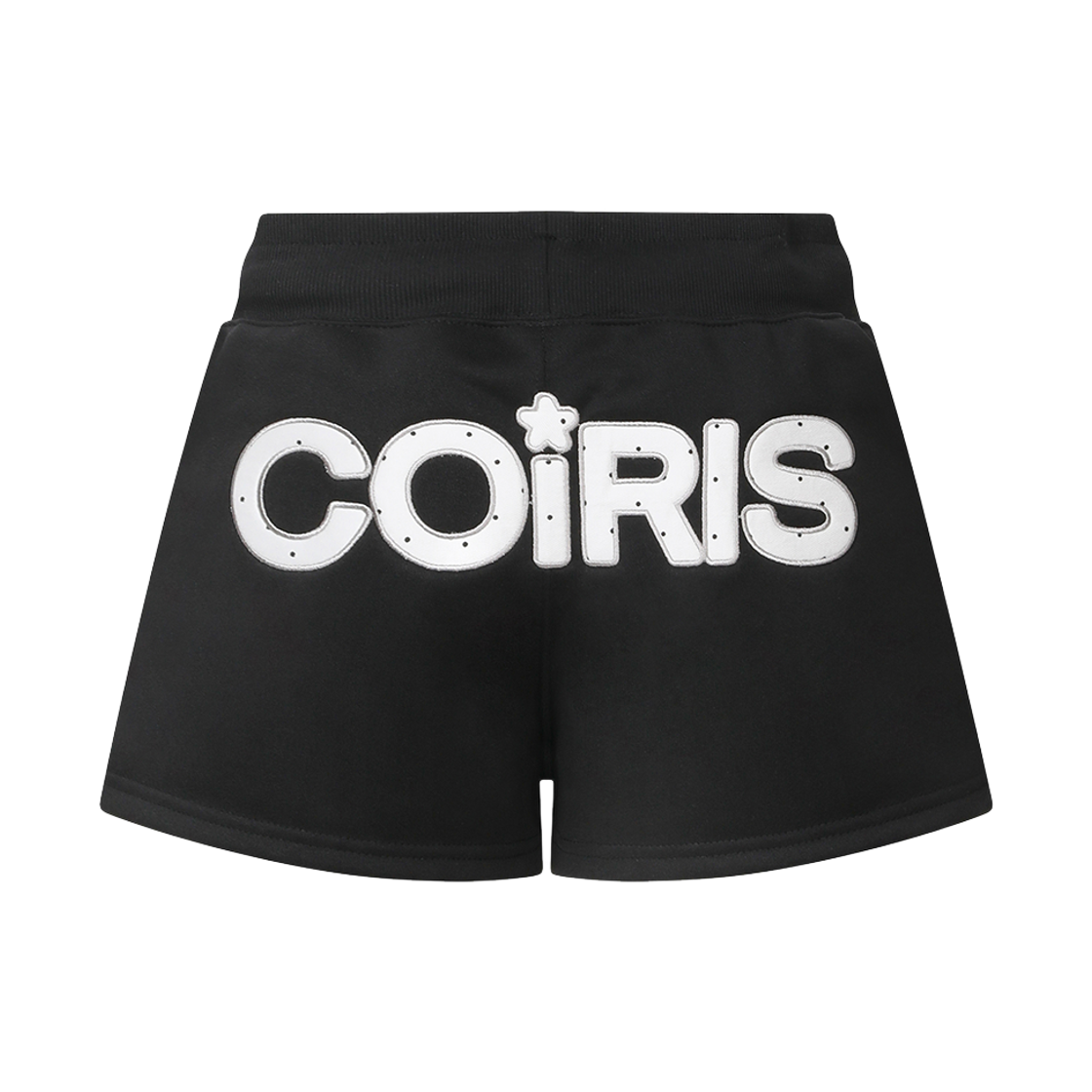 C-P00000KN Coiris Laveo Dot Applique Back Logo Cotton Short Pants Black