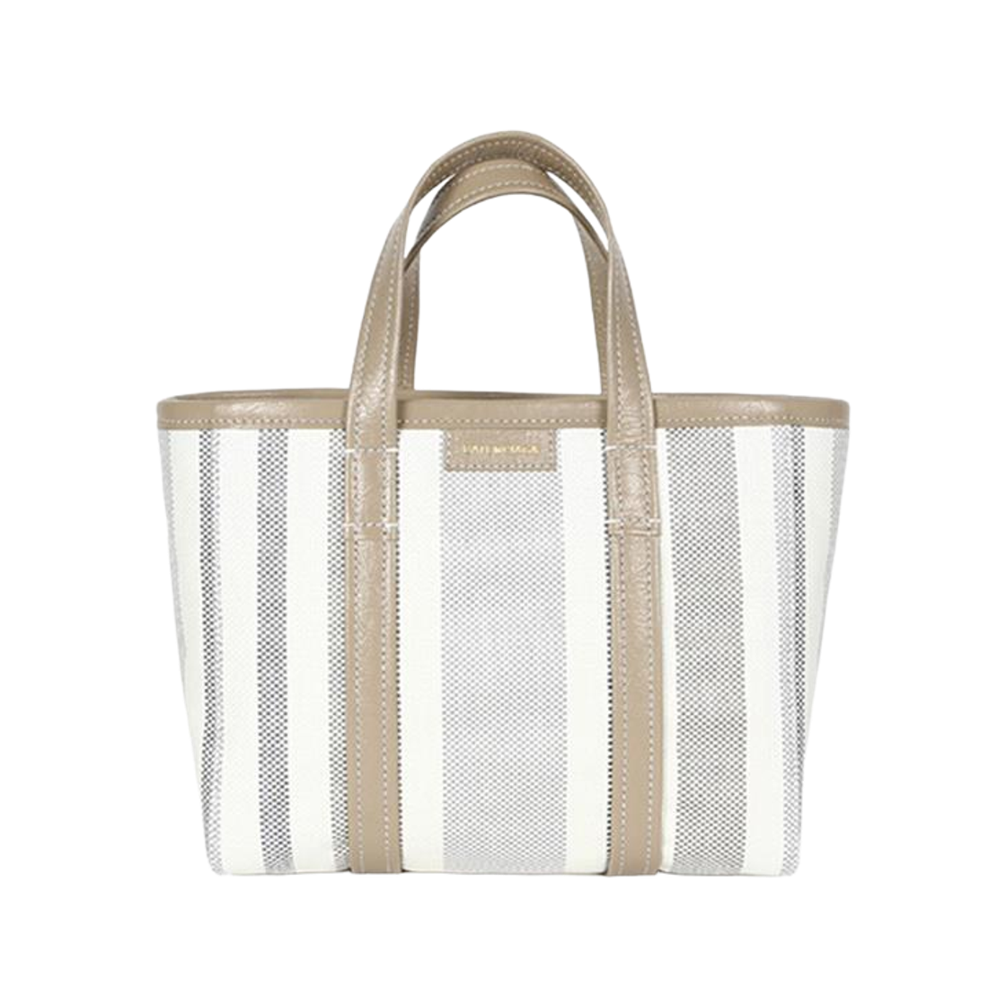 671404 2107S 2979 [20% 쿠폰] Balenciaga Barbes Medium East-West Raffia Shopper Bag Dark Beige Grey