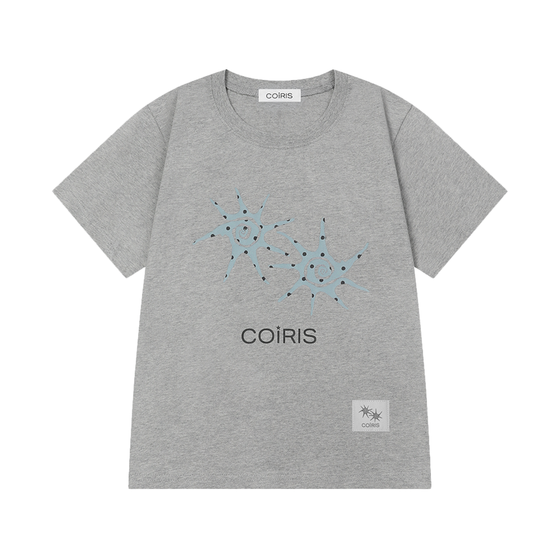 C-P00000KL Coiris Dua Dot Color Logo Half T Gray