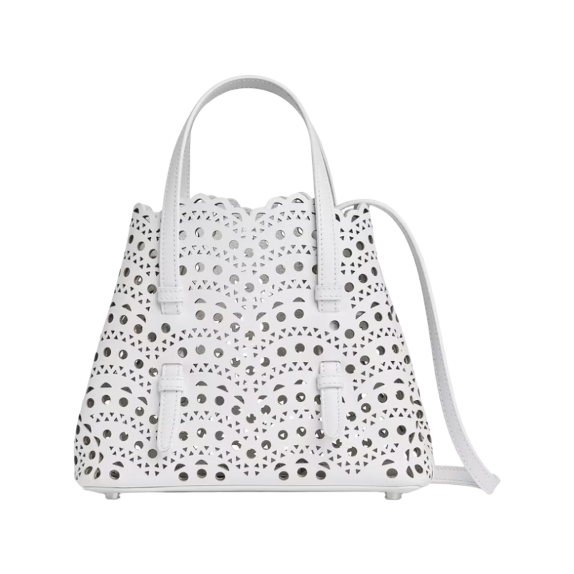 알라이아 비엔 웨이브 카프스킨 미나 20 백 오프 화이트(Alaia Mina 20 Bag in Vienne Wave Calfskin Off White)