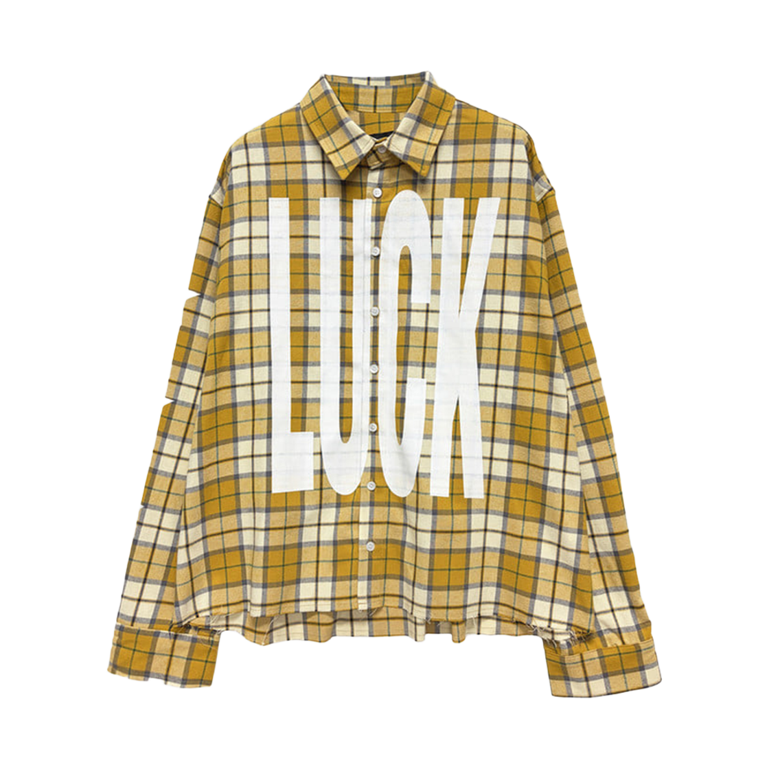 a54 I FEEL LUCKY Luck Check Shirt Yellow