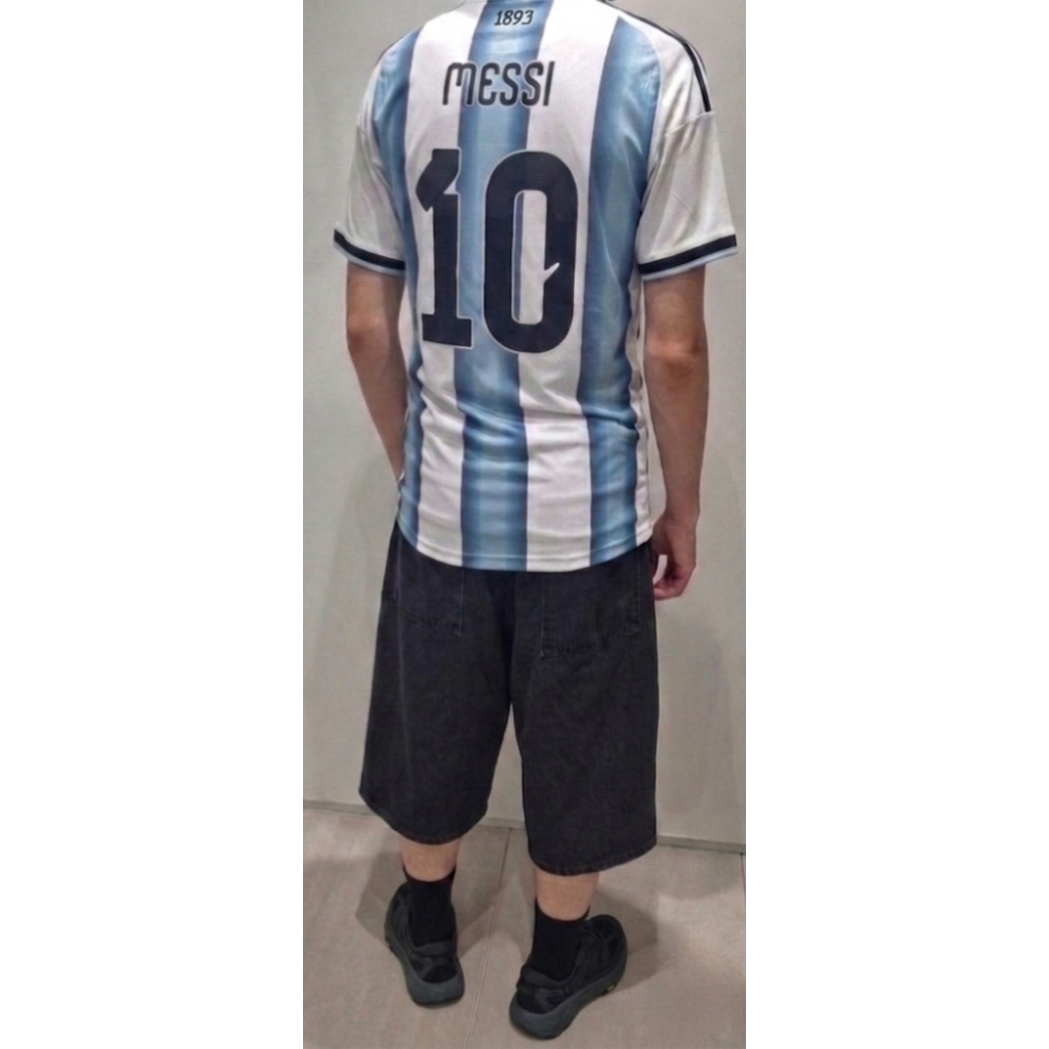 Hoka x Xlim Mafate Speed 2 TS Black Charcoal, Adidas Argentina 2026 Home Jersey White Icey Blue - KR Sizing (Non Marking Ver.) 착용 스타일 - 3
