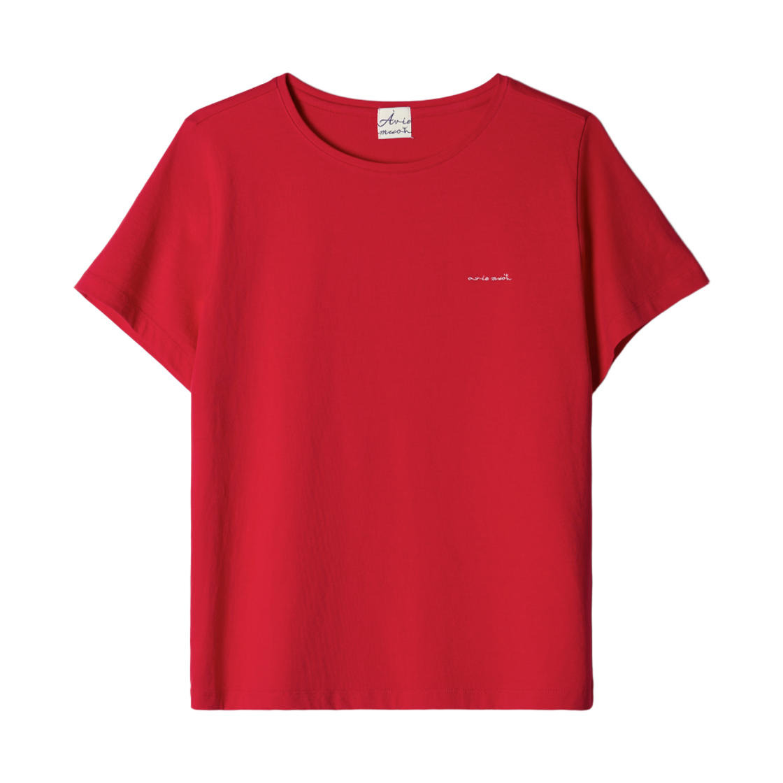 - (W) Aviemuah Essential Organic Cotton T-Shirt Red