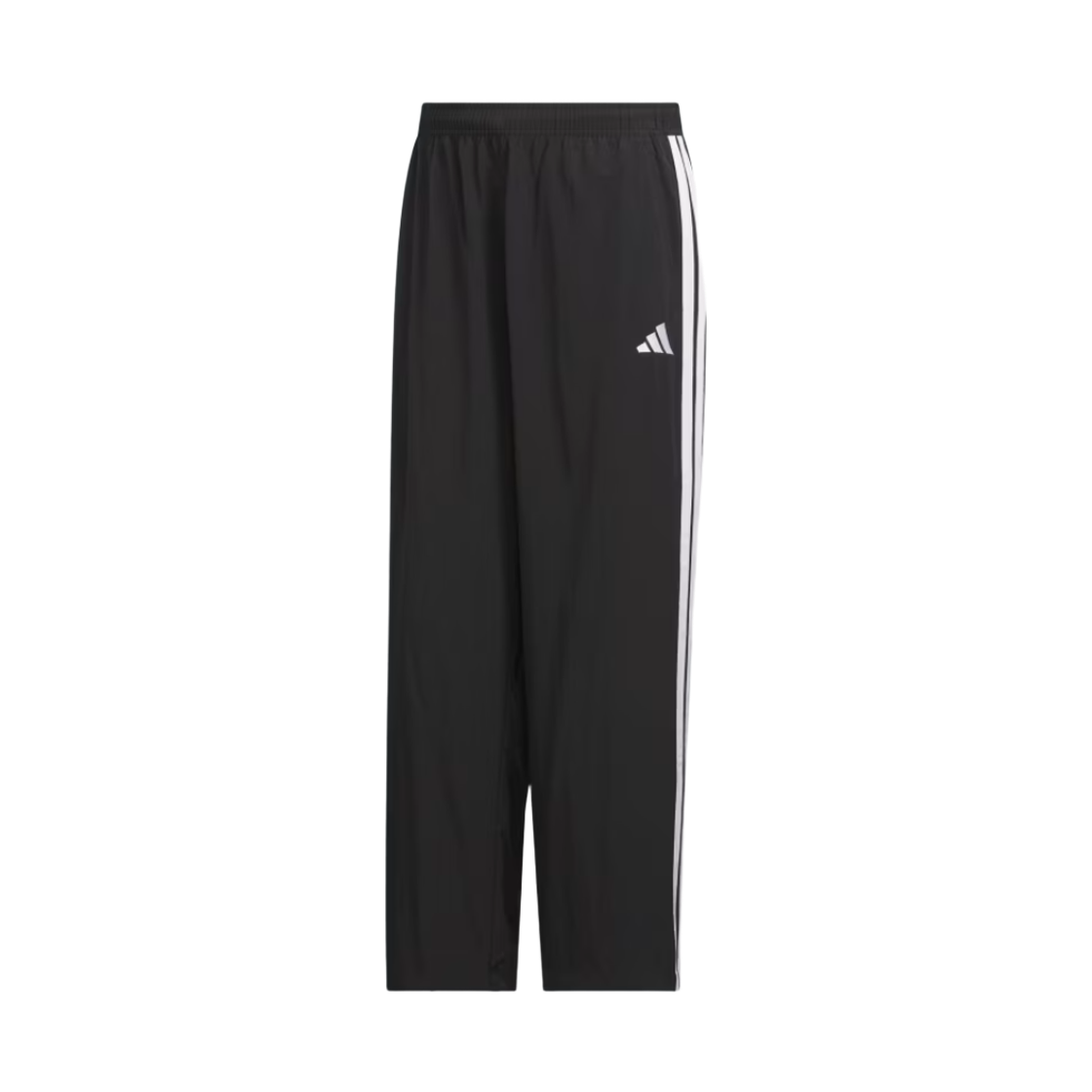 KQ6919 Adidas Sportswear Stadium Light Twill Loose Fit Straight Leg Pants Black White - KR Sizing