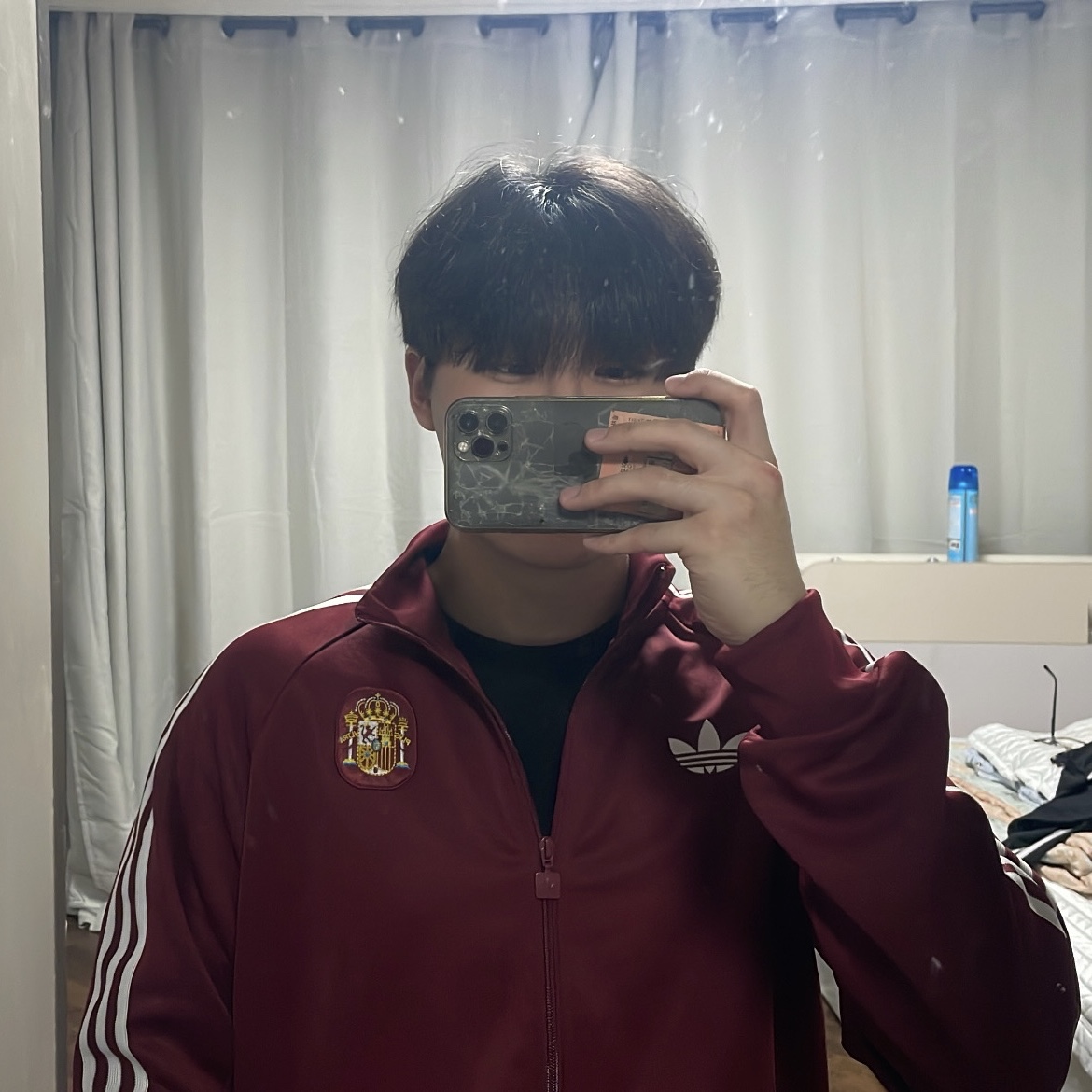 Adidas Spain Originals Track Top Team Coll Burgundy 2 - KR Sizing (Non Marking Ver.) 착용 스타일
