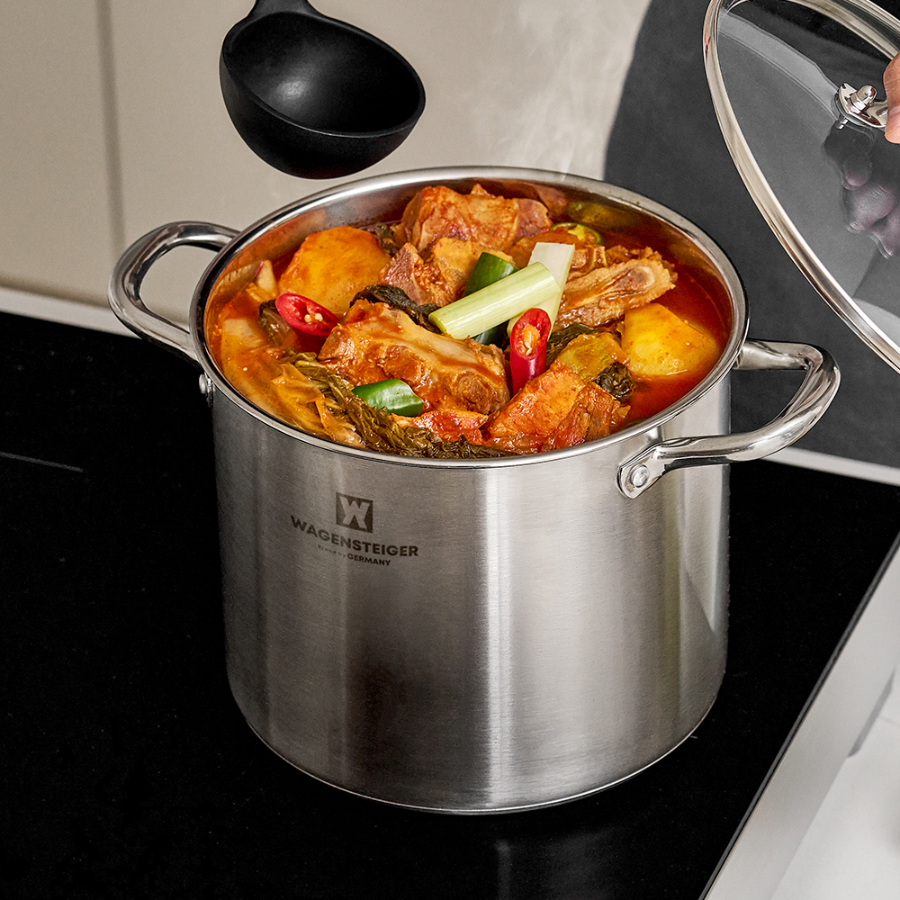 바겐슈타이거 3중 바닥 스텐 인덕션 미니 곰솥 하이팟 20cm(Wagensteiger 3-Ply Bottom Stainless Steel Induction Mini Stockpot High Pot (20cm)) - 4