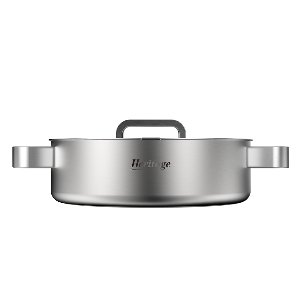 바겐슈타이거 코어5 헤리티지 무연마제 스텐 316 인덕션 전골냄비 24cm(Wagensteiger Core5 Heritage 316 Stainless Steel Induction Hot Pot (24cm)) - 6