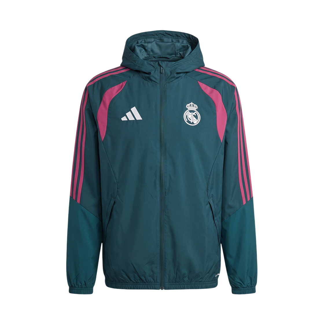 KB6385 Adidas Real Madrid 26/27 Tiro 26 Competition All Weather Jacket Aurora Ivy Wild Pink - KR Sizing (Non Marking Ver.)