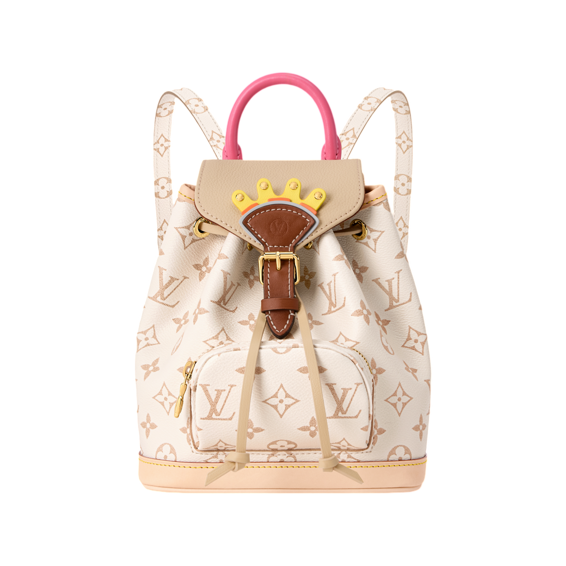 M2A079 Louis Vuitton Montsouris Mini LV Crafty Monogram Dune