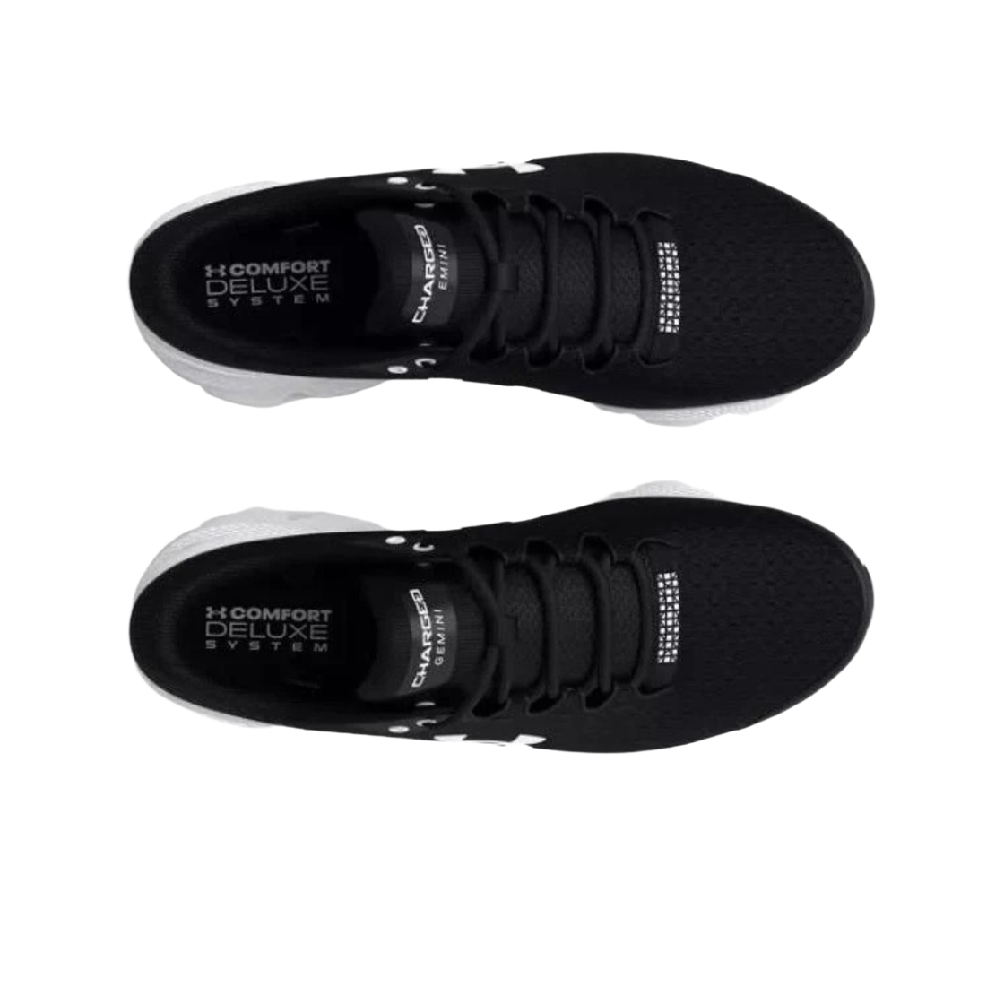 (W) 언더아머 차지드 제미니 블랙 화이트((W) Under Armour Charged Gemini Black White) - 2