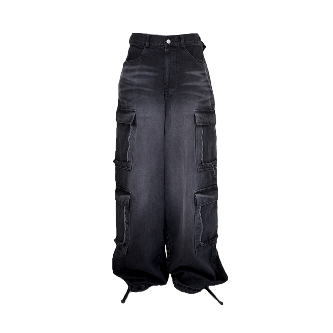 프리아큐파이 4 포켓 컷팅 와이드 데님 팬츠(preoccupy 4 Pocket Cut-Ting Wide Denim Pants)