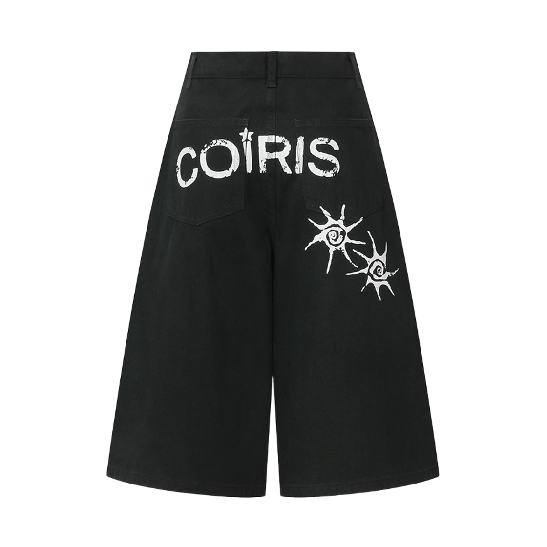 C-P00000KG Coiris Dren Dirty Logo Bermuda Pants Unisex Black