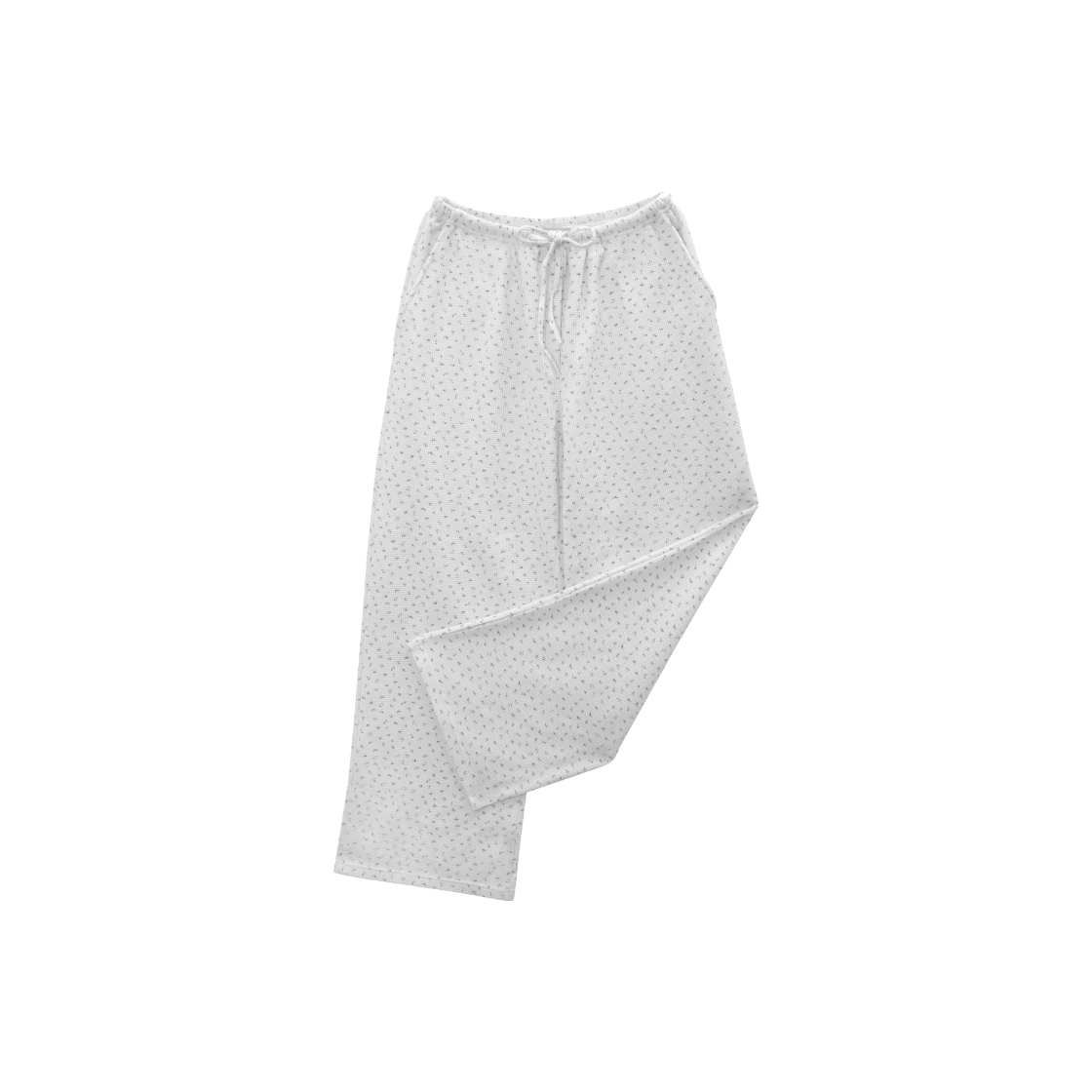 DW-PJB-26S-01_WH Dorosiwa Flower Waffle Pants - White