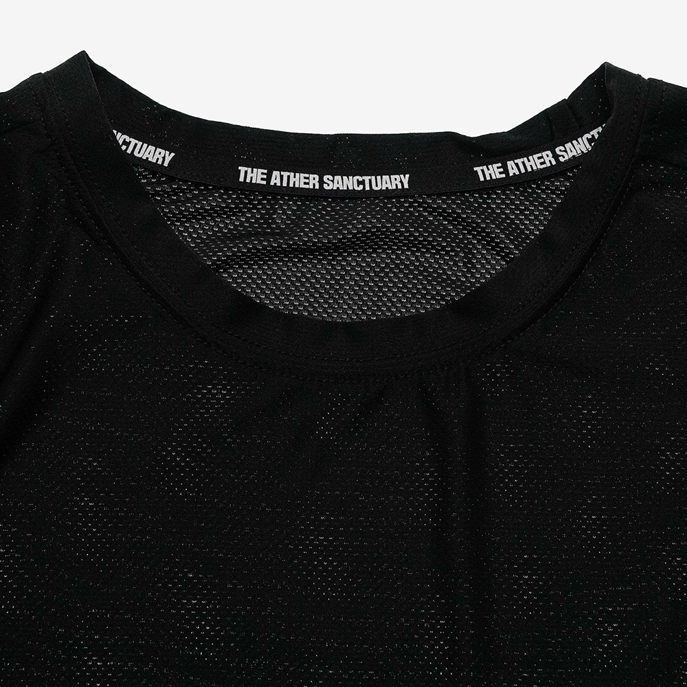 디아더생츄어리 오리진 빅로고 메쉬 긴팔 티셔츠 블랙(THE ATHER SANCTUARY Origin Big Logo Mesh L/S Tee Black) - 3