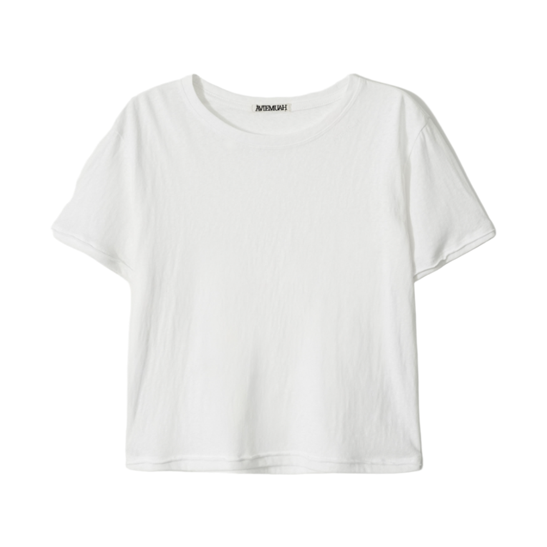 (W) 아비에무아 슬럽 로우 엣지 티셔츠 화이트((W) Aviemuah Slub Raw Edge T-Shirt White) - 1