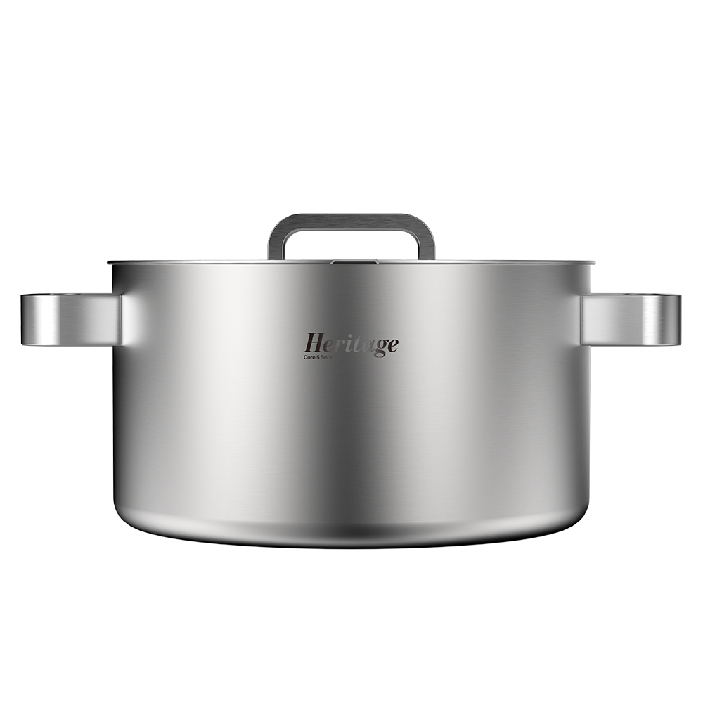 바겐슈타이거 코어5 헤리티지 무연마제 스텐 316 인덕션 곰솥냄비 24cm(Wagensteiger Core5 Heritage 316 Stainless Steel Induction Stockpot (24cm)) - 6