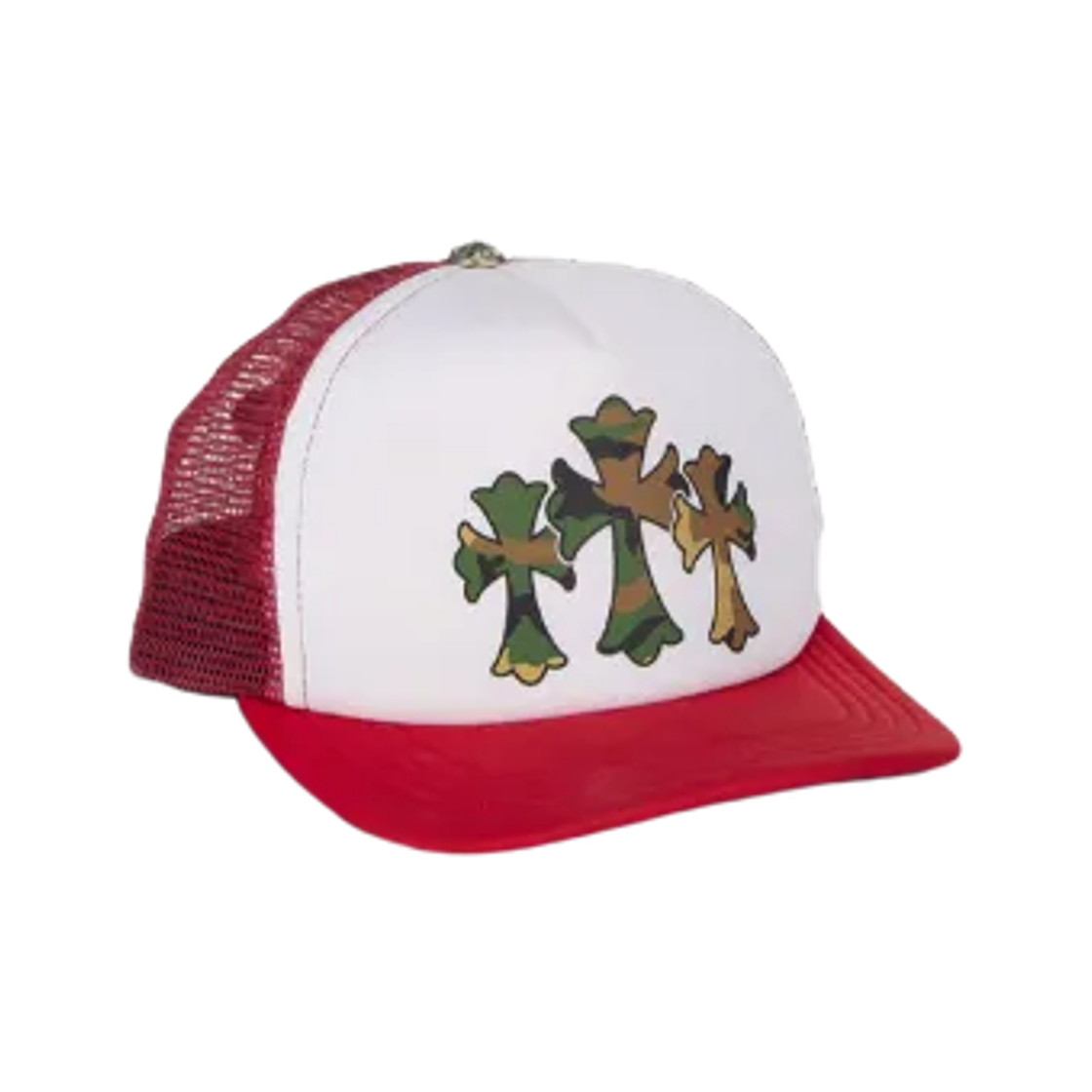 - Chrome Hearts Cemetary Trucker Hat Red White Camo