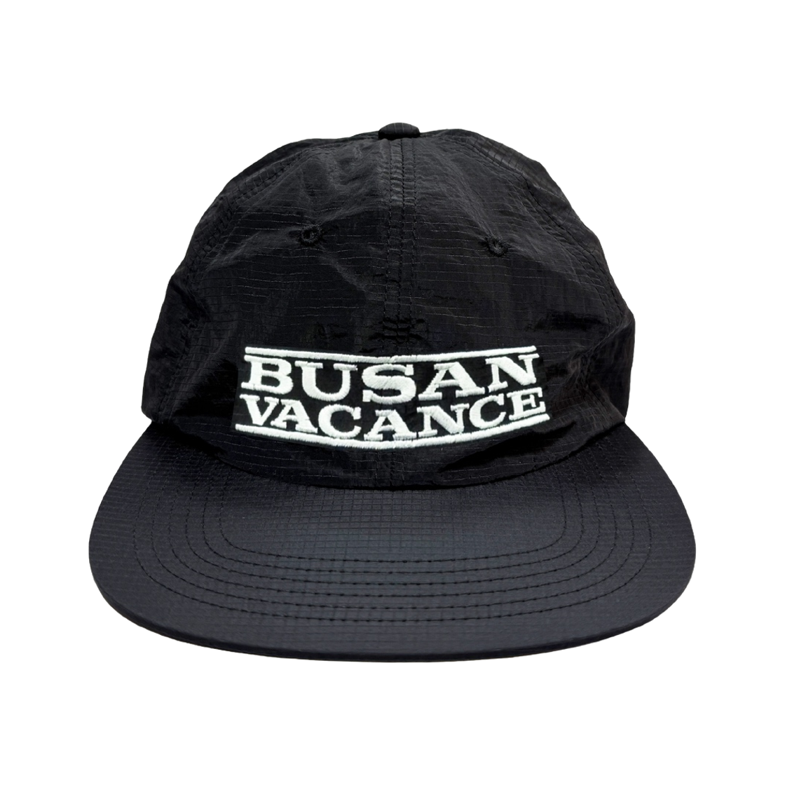 부산바캉스 x 발란사 로고 나일론 캡 블랙(BUSAN VACANCE x Balansa Logo Nylon Cap Black) - 1