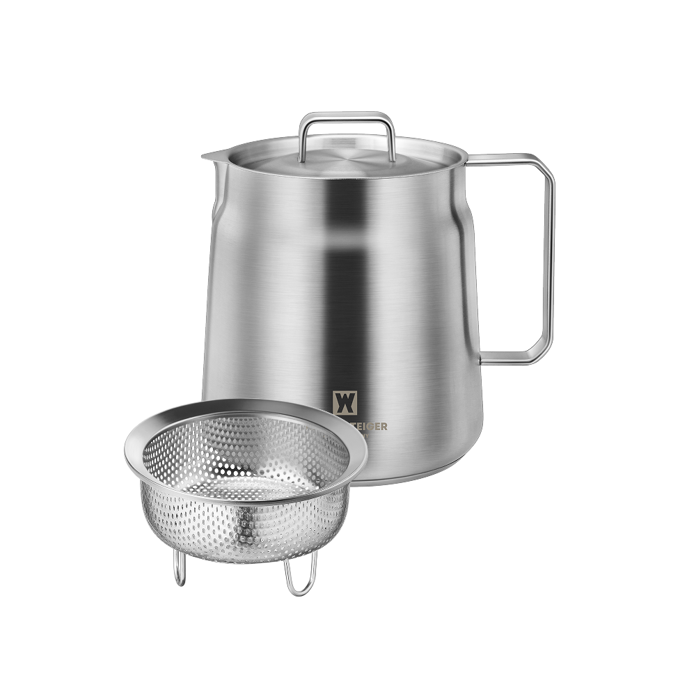 WA0838 Wagensteiger 304 Stainless Steel Punching Steamer + Induction Kettle Pot 2L Set