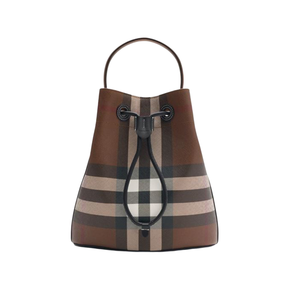 8112239 [25% 쿠폰] [12% 쿠폰] Burberry Small Check Bucket Bag Dark Birch Brown