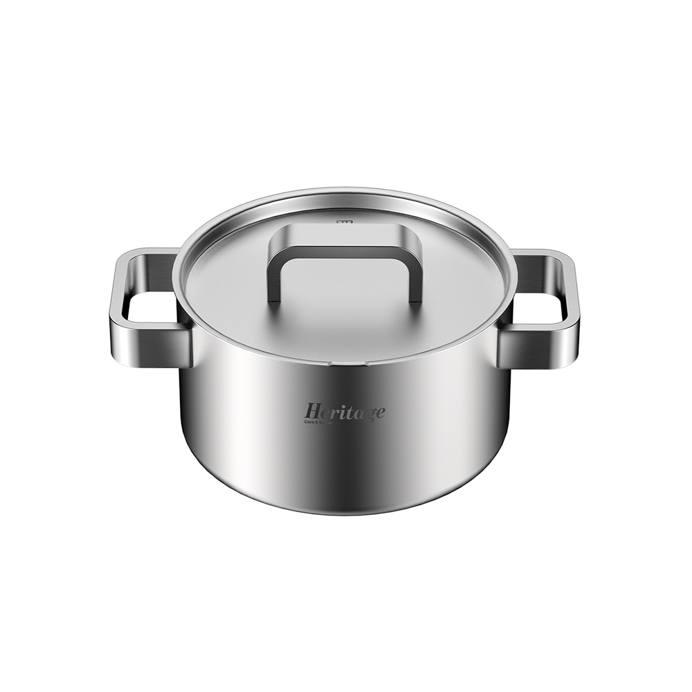 WA0842 Wagensteiger Core5 Heritage 316 Stainless Steel Induction Casserole Pot (18cm)