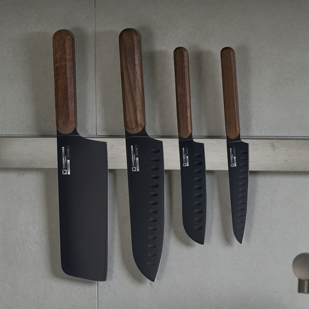 바겐슈타이거 우드 핸들 스텐 세라믹 코팅 슈바츠발트 나이프 7인치 산도쿠(Wagensteiger Schwarzwald Stainless Steel Ceramic Coated Santoku Knife with Wood Handle (7-Inch)) - 3