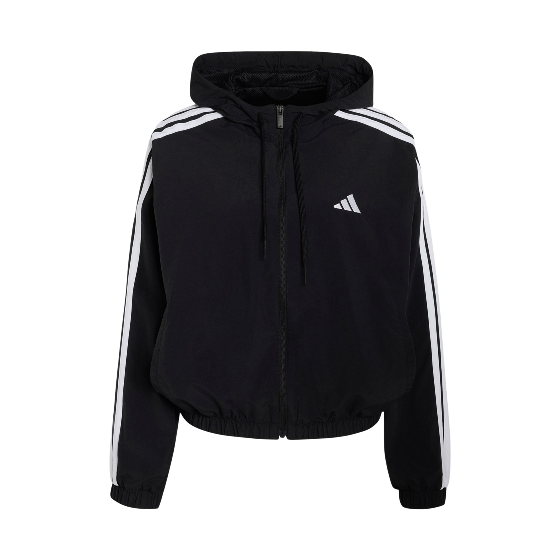 KF8430 (W) Adidas Essential 3-Stripes Woven Windbreaker Black White - KR Sizing