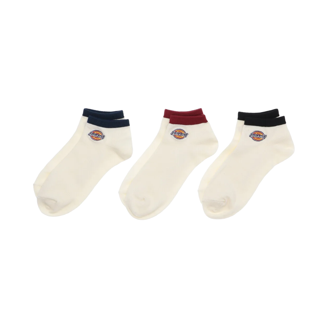 (W) 디키즈 엘라스티케이티드 커프 삭스 화이트 (3개입)((W) Dickies Elasticated Cuff Socks White (3 Pack)) - 1