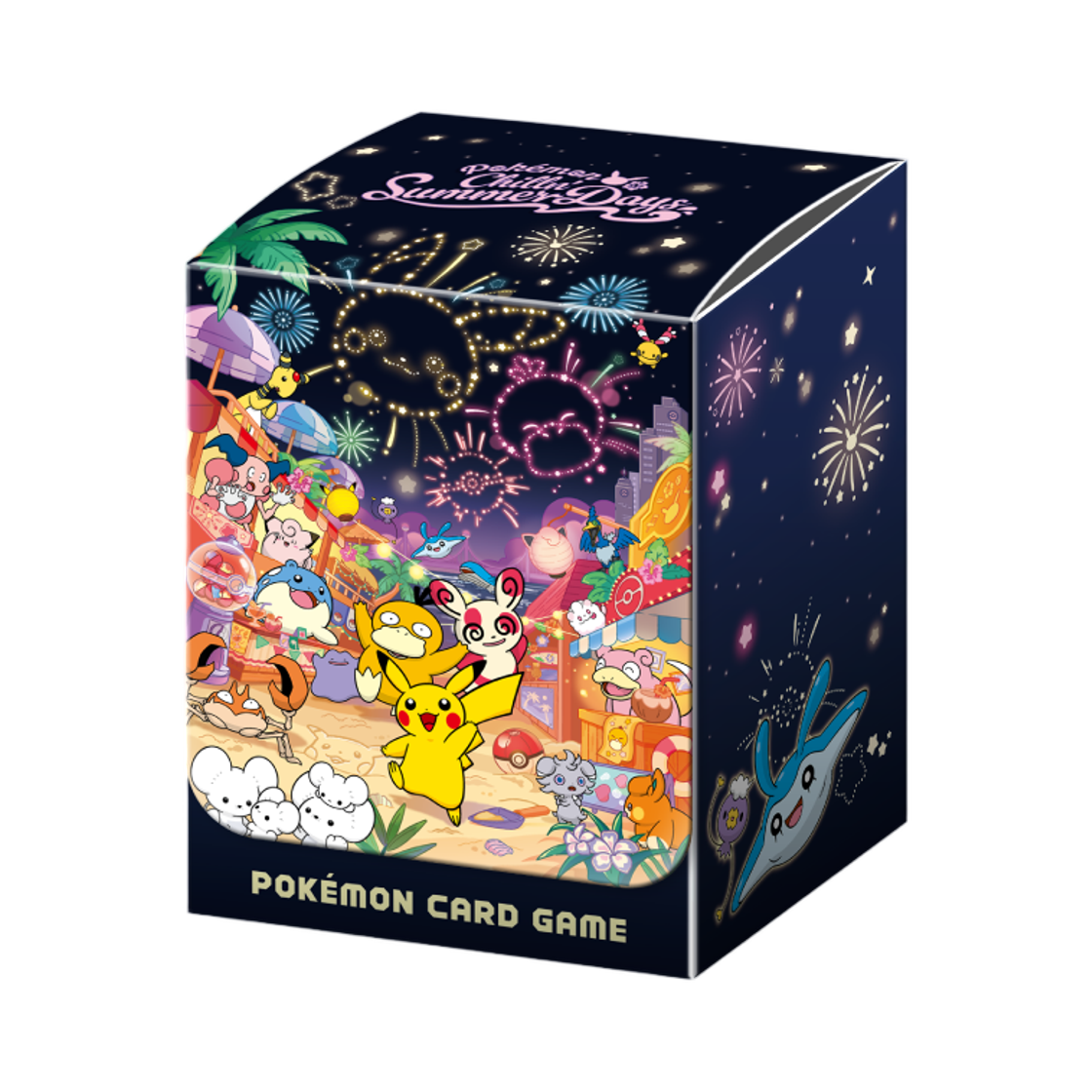 포켓몬 TCG 포켓몬 칠링 써머 데이즈 불꽃놀이 덱 케이스(Pokemon TCG Pokemon Chillin Summer Days Fireworks Deck Case)