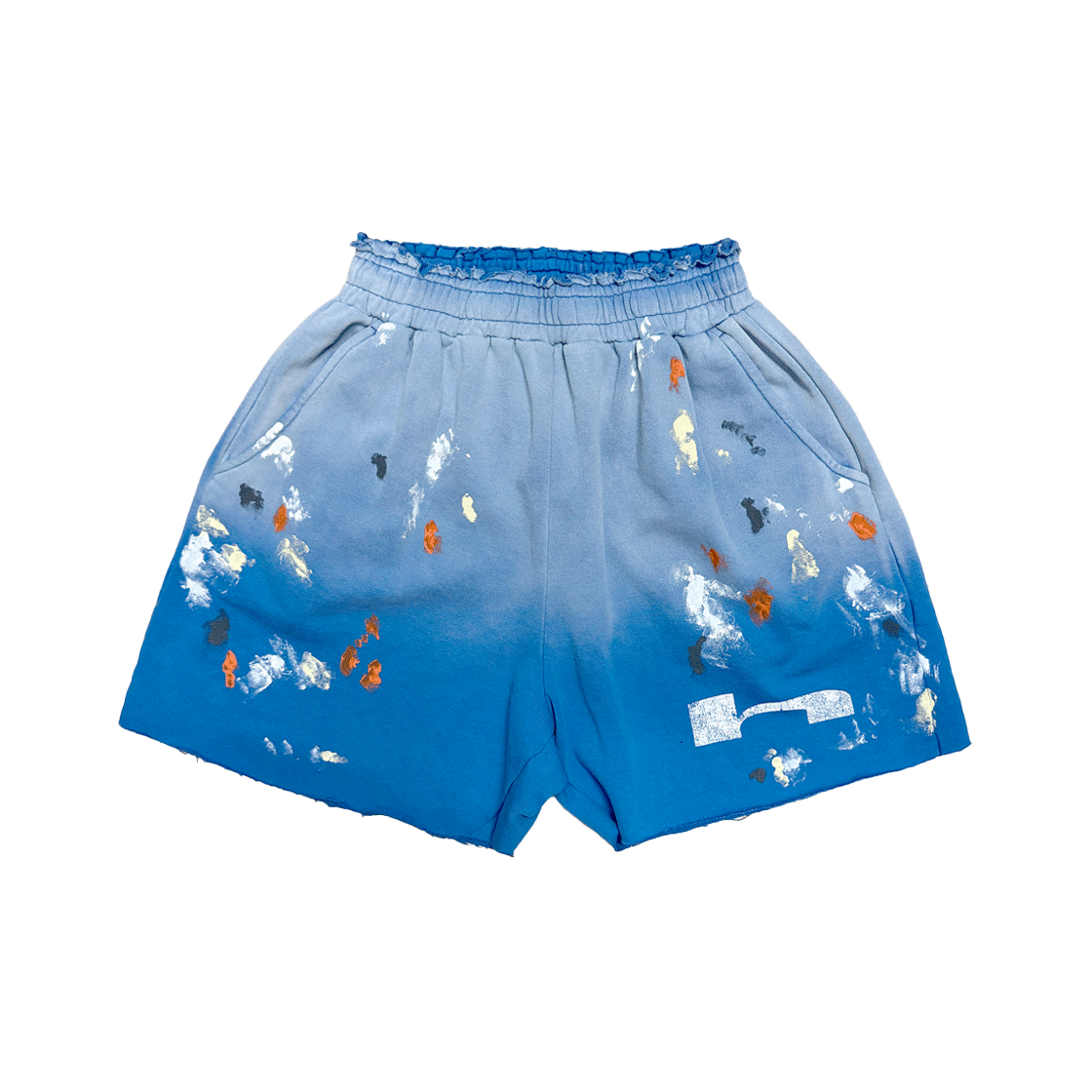 홈리스 에이치 로고 더티 쇼츠 블루(Hommless h Logo Dirty Shorts Blue)
