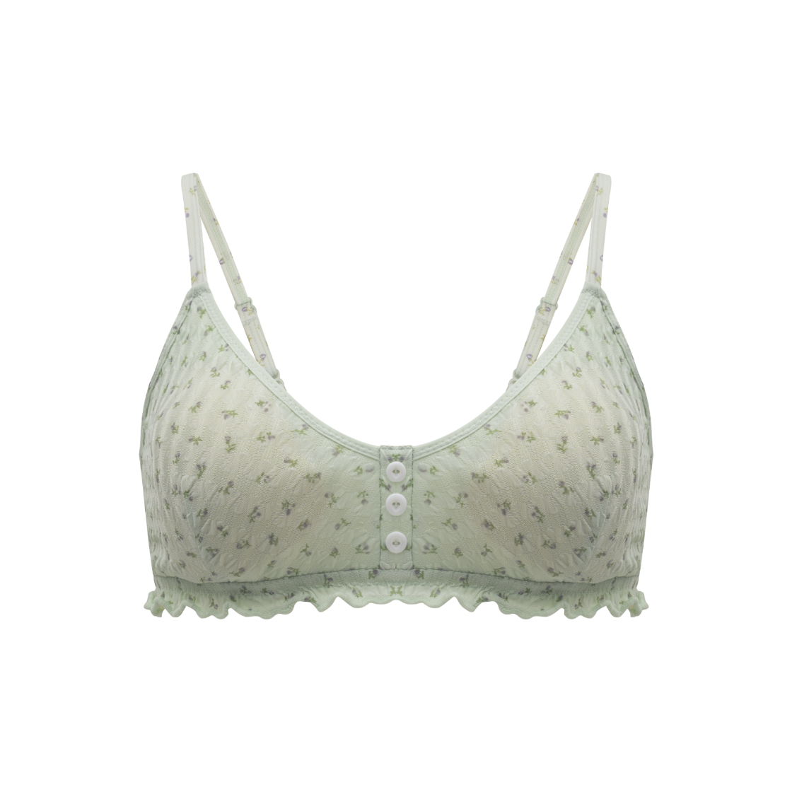 도로시와 프레리 플라워 링클 브라렛 - 민트(Dorosiwa Prairie Flower Wrinkle Bralette - Mint)