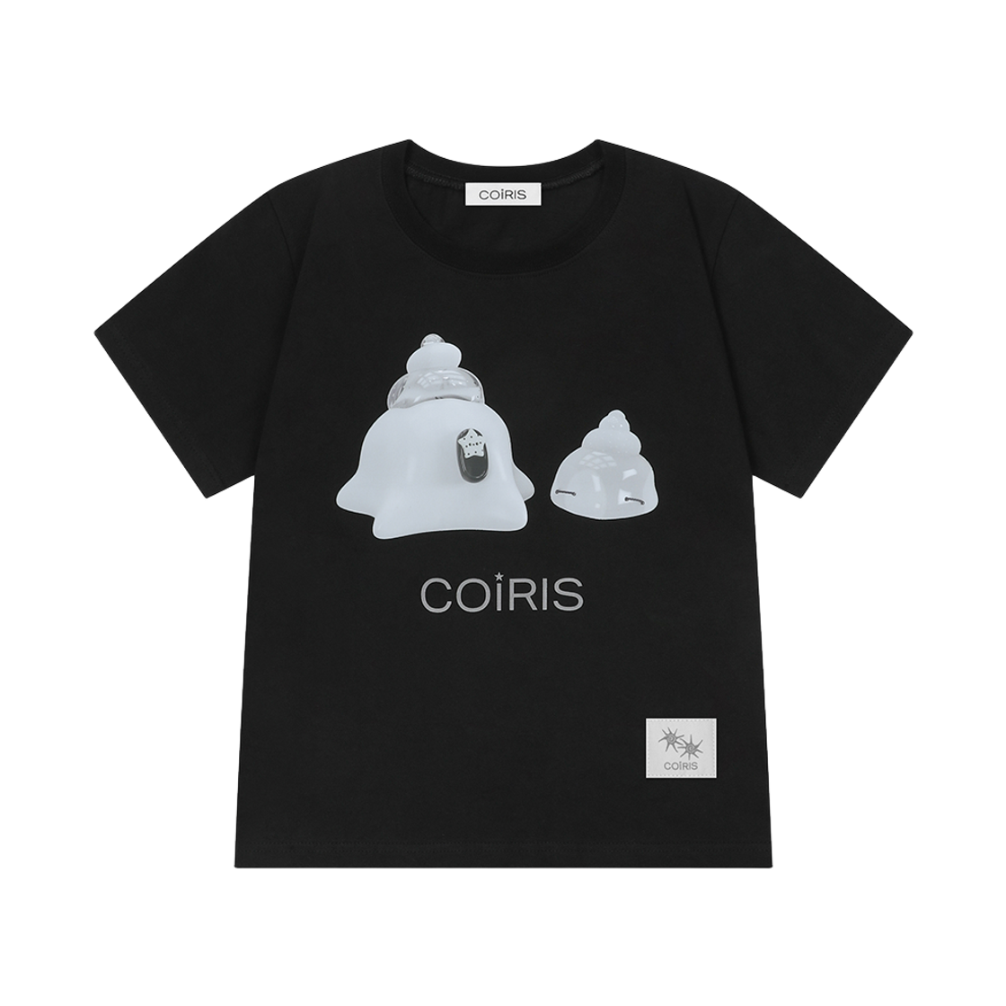 C-P00000KJ Coiris Marinae Printing Half T Black