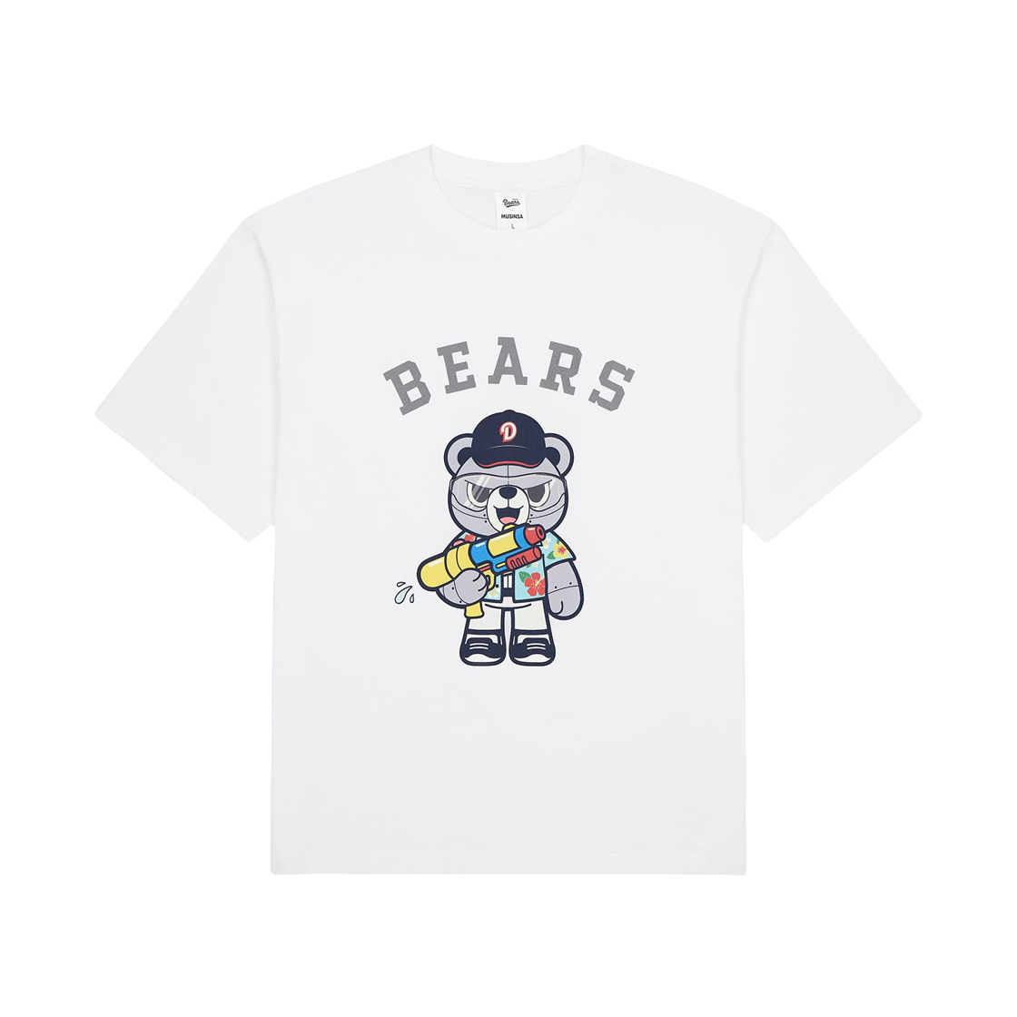 두산 베어스 x 무신사 숏슬리브 티셔츠 화이트(Doosan Bears x Musinsa Short Sleeve T-Shirt White) - 1
