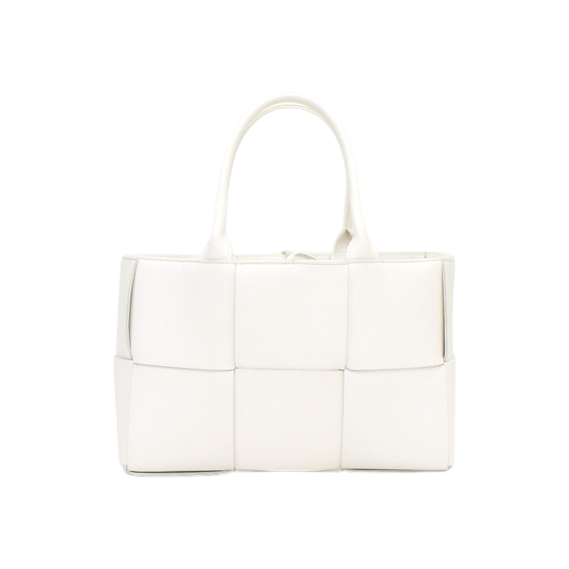 ITJ8D7GP8NQ9 Bottega Veneta White Intrecciato Small Arco Tote Bag