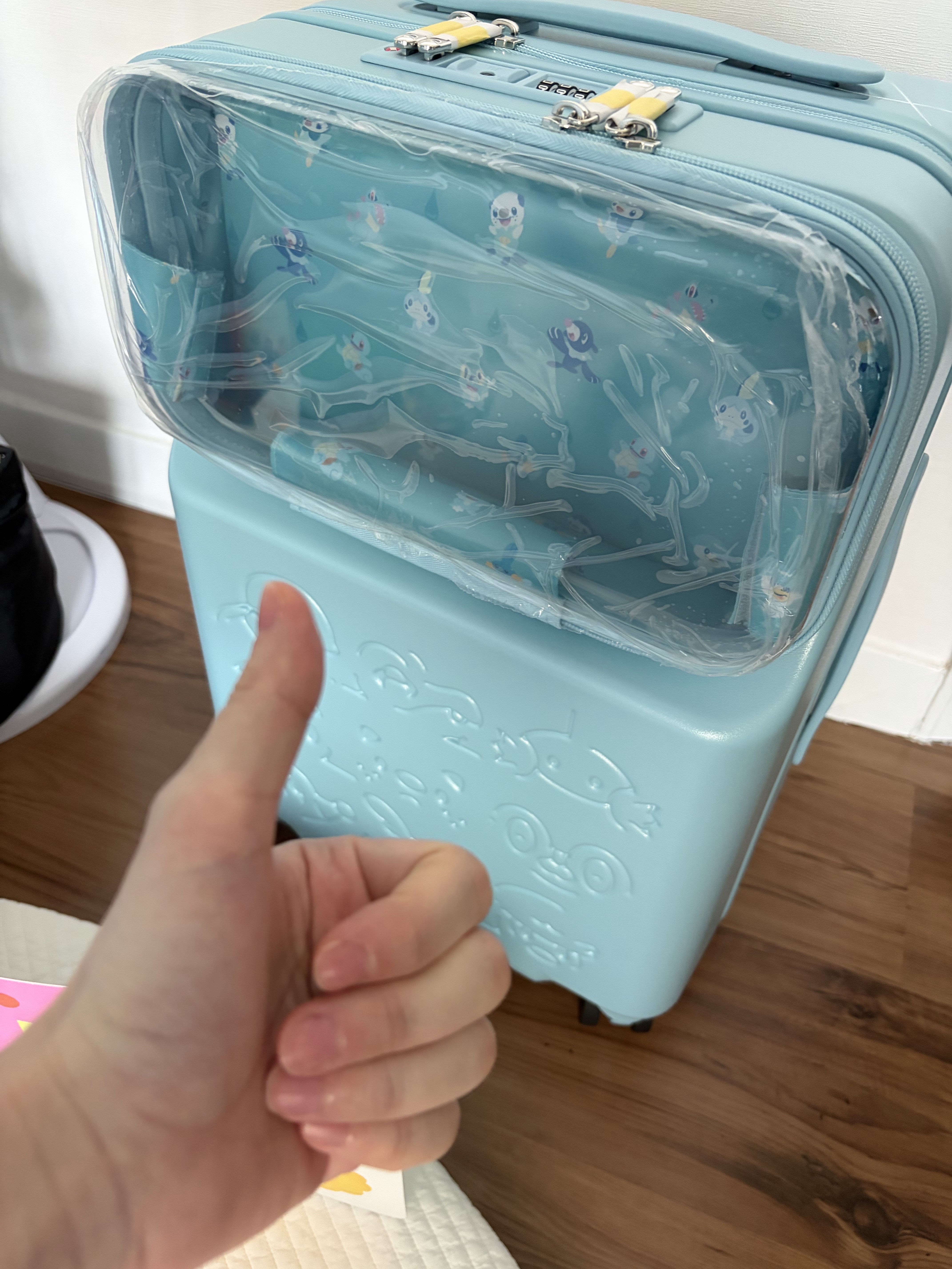 Pokemon Center Front Opening Carry-On Suitcase Water Type Pokemon 착용 스타일 - 3