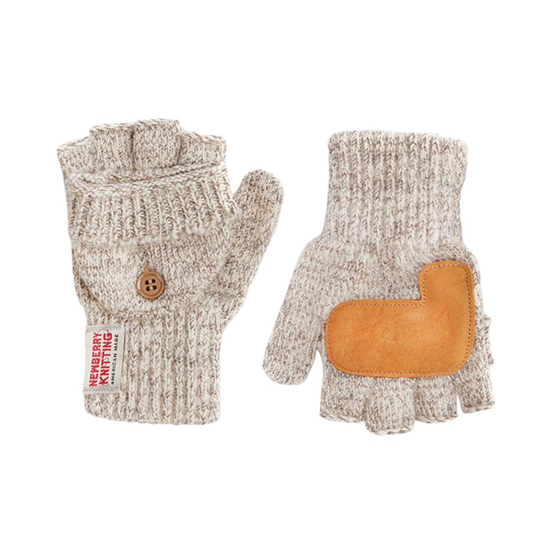 SR-LA2XCT-D-Oat Newberry Knitting Deerskin Glomit Knit Gloves Oatmeal