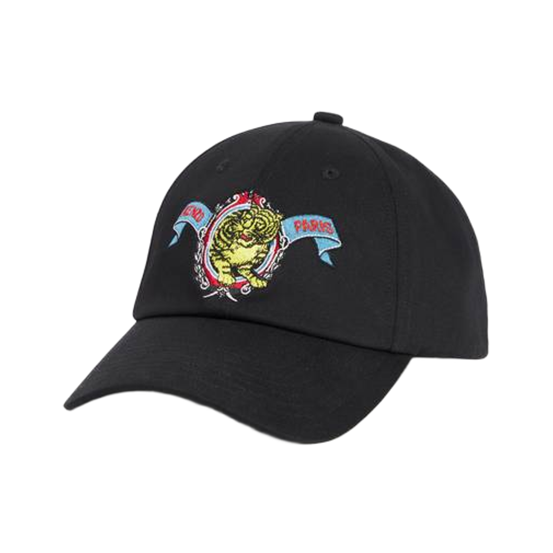 겐조 점핑 타이거 자수 코튼 캡 블랙(Kenzo Jumping Tiger Embroidered Cap in Cotton Black) - 1