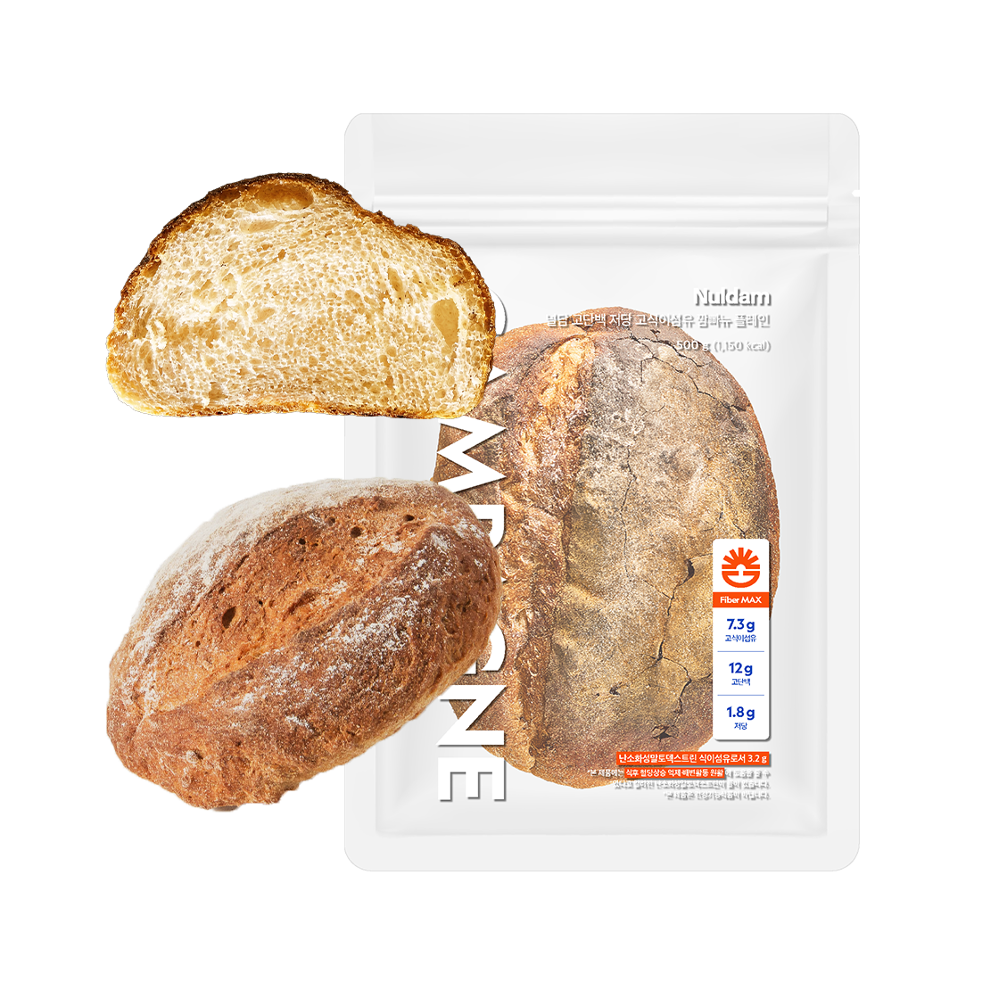 널담 고단백 저당 고식이섬유 깜빠뉴 플레인 1개(500g)(Nuldam High Protein, Low Sugar, High Fiber Plain Campagne, 1 Loaf (500g))