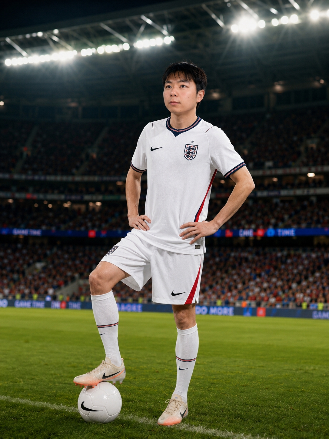 (W) Adidas Argentina 2026 Home Crop Jersey White Icey Blue - KR Sizing (Non Marking Ver.), Nike England 2026 Stadium Home Dri-Fit Football Replica Jersey White Speed Red (IB5290-100) (Non Marking Ver.) 착용 스타일 - 2