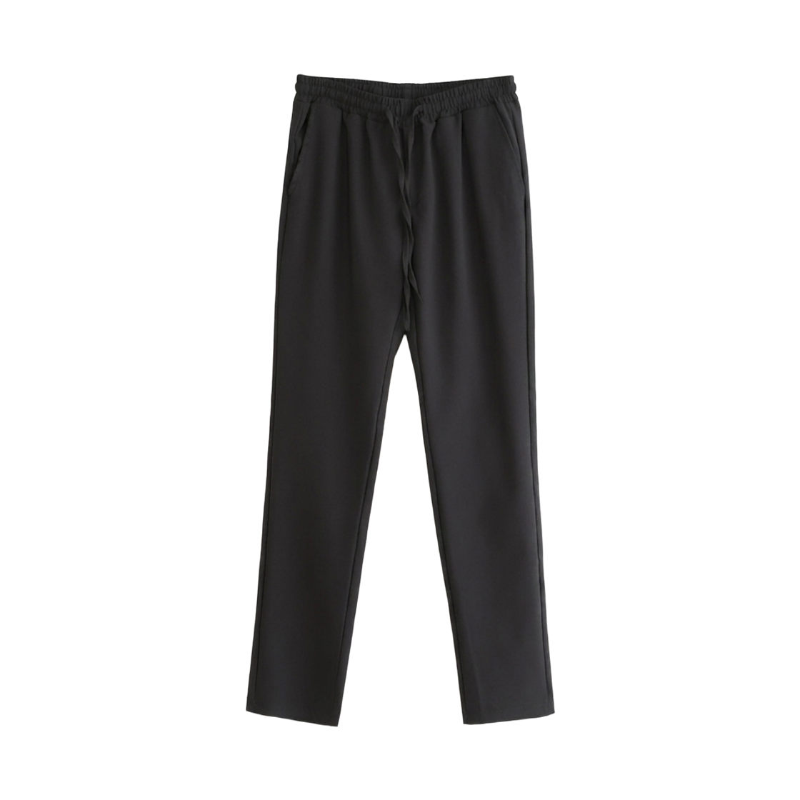 GC3901 GCLIP Easy Banding Black Straight Slacks