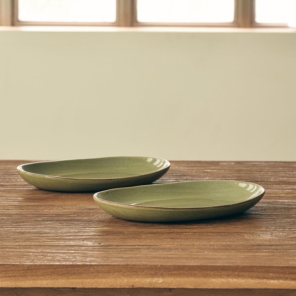 소소모소 달소담 쑥빛 오발접시(SOSOMOSO dalsodam green oval plate) - 2