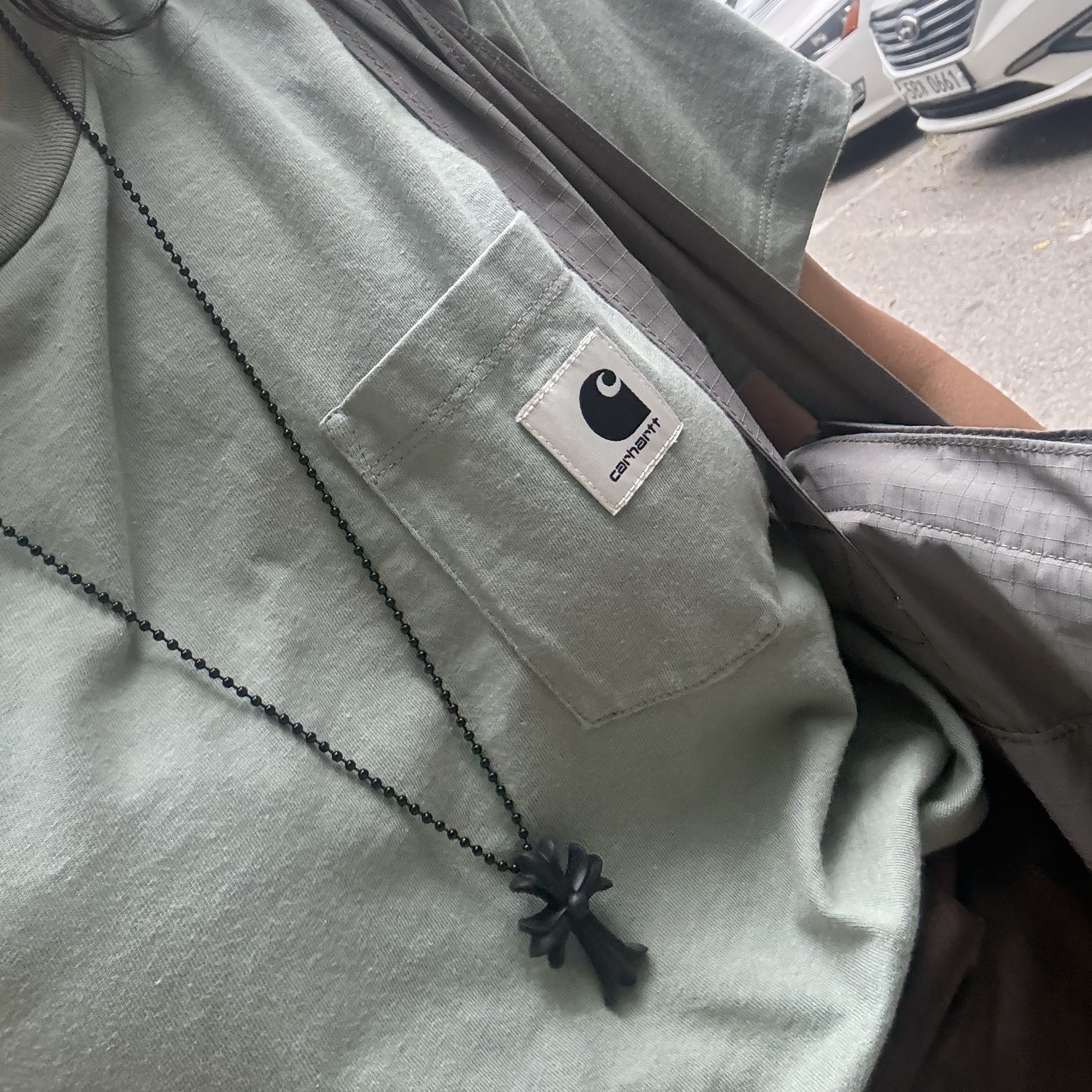 Chrome Hearts Silichrome CH Cross Pendant Black 2022/2023/2025 착용 스타일