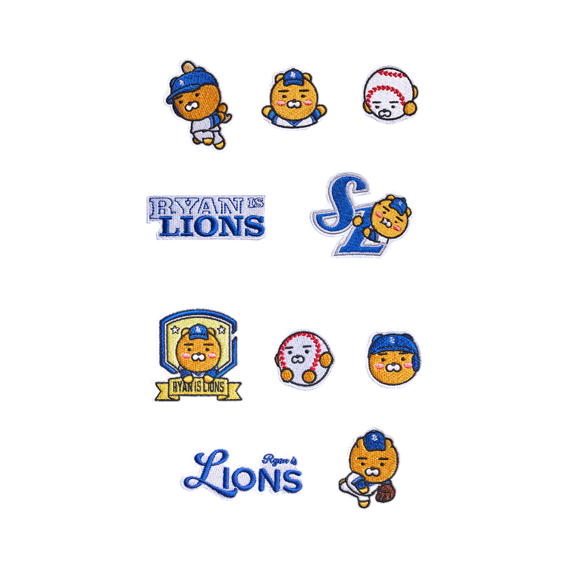삼성 라이온즈 x 라이언 열접착 자수 와펜(Samsung Lions x Ryan Heat Seal Embroidered Wappen) - 1