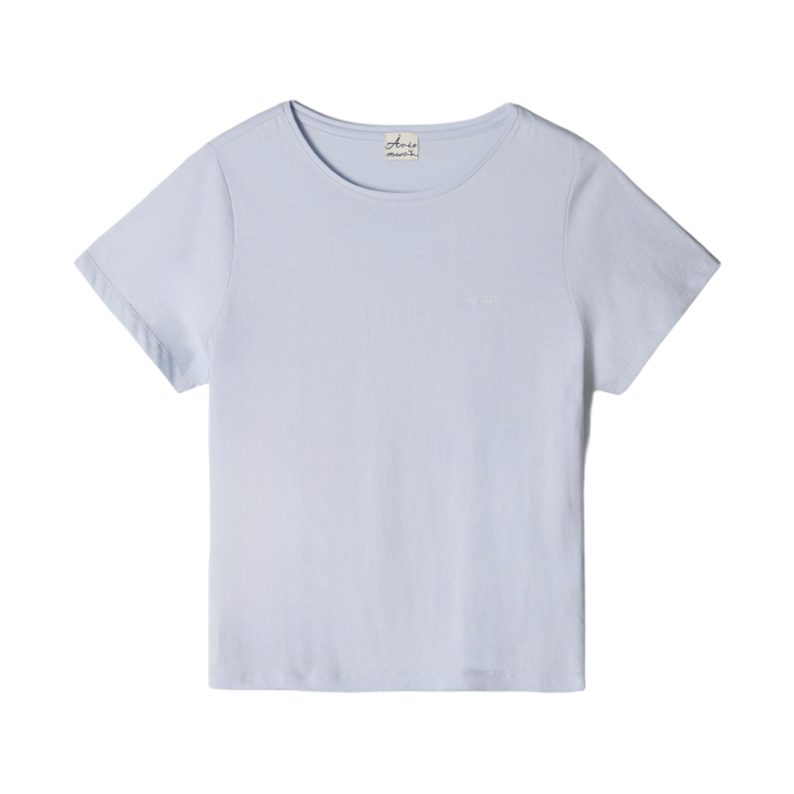 - (W) Aviemuah Essential Organic Cotton T-Shirt Light Blue