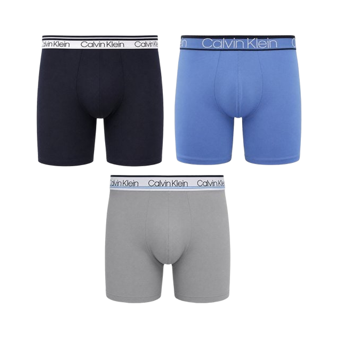 NP2837O430 Calvin Klein Micro Stretch 3-Pack Trunks Black Blue
