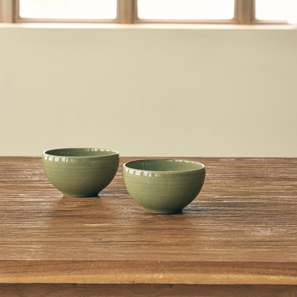 소소모소 달소담 쑥빛 공기(SOSOMOSO dalsodam green bowl S) - 2