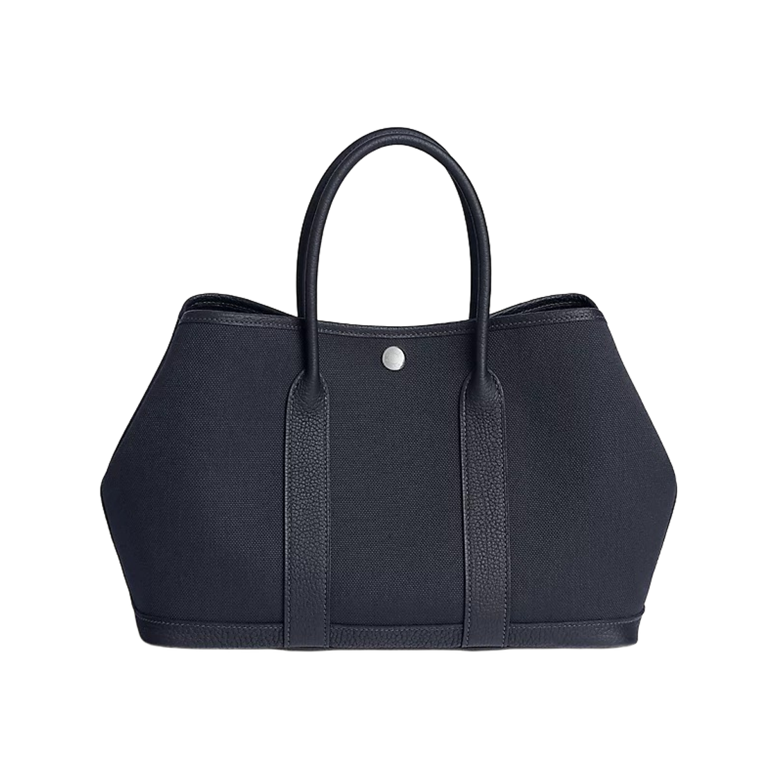 H069573CKDL Hermes Garden Party 30 Bag Canvas Negonda & Palladium Bleu Indigo