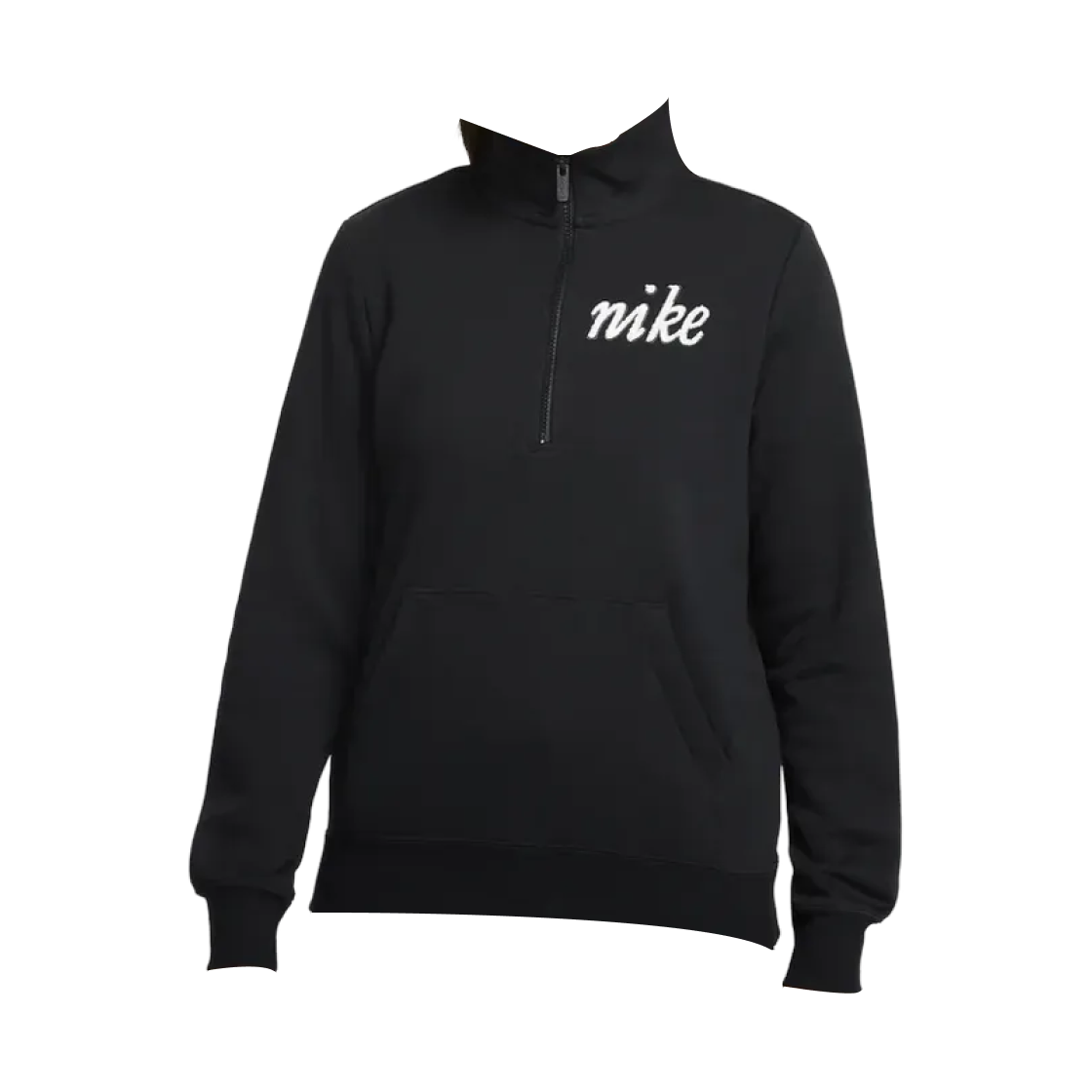 IQ3722-010 (W) Nike NSW Club Fleece Quarter Zip Sweatshirt Black Coconut Milk - Asia