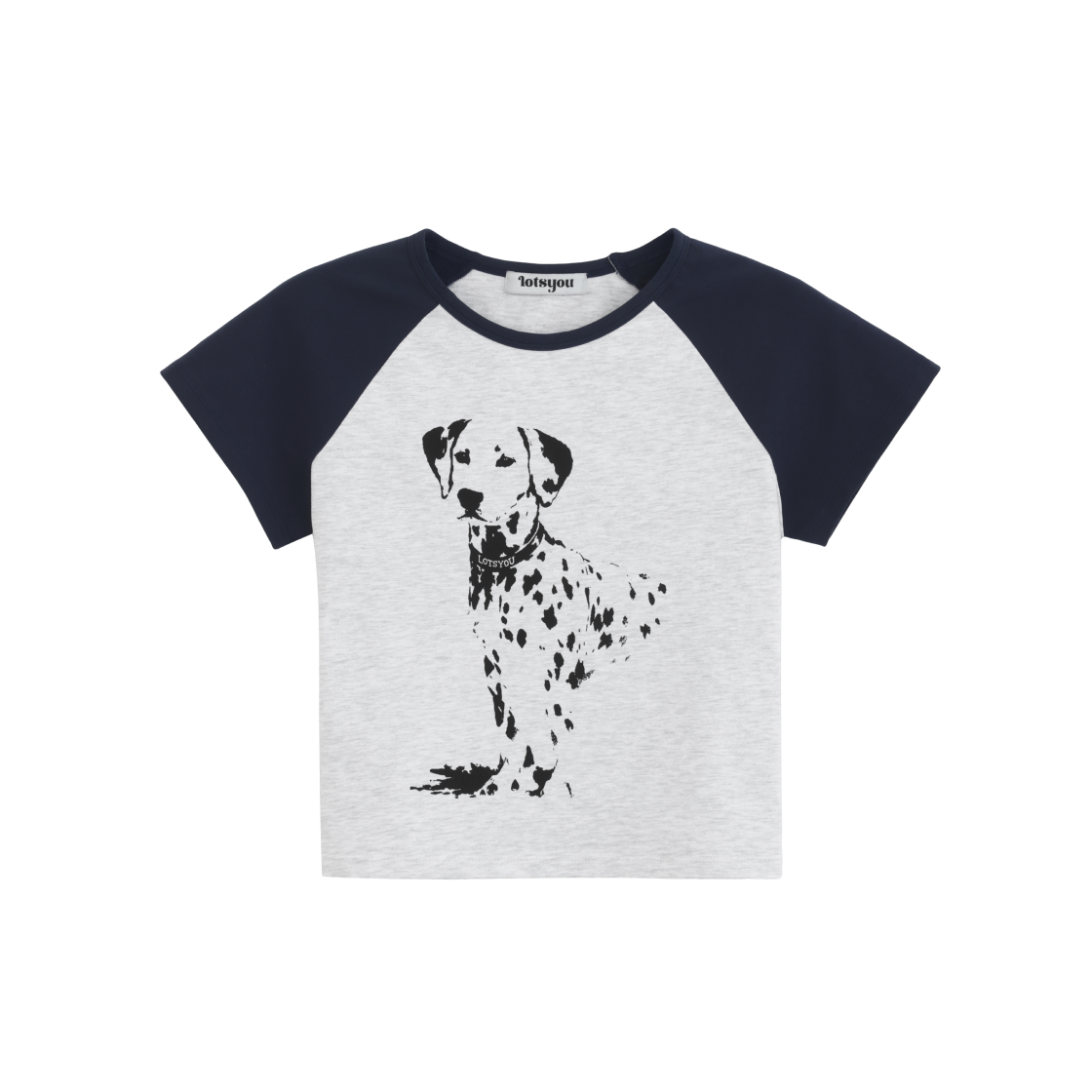 LOTS1RSW005LGY LOTS YOU Dalmatian Tee Light Gray
